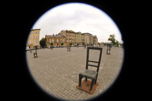 the Ghetto Heroes square in Krakow