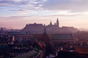 Krakow misty view