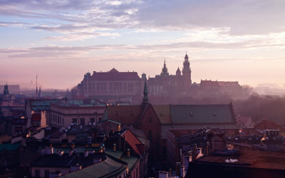Krakow misty view
