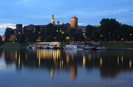 Wawel seen from Vistula river